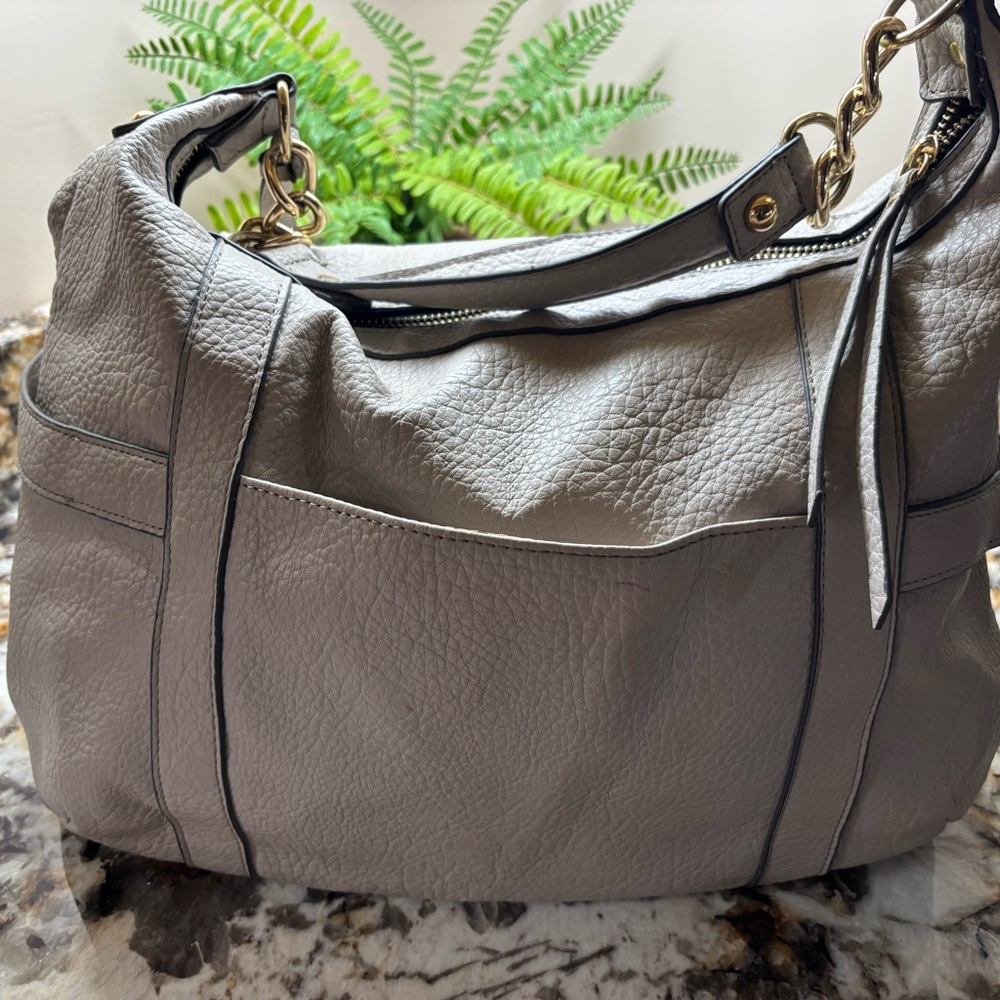 Jessica Simpson Cream Hobo Bag with Gold Accents - Picture 5 of 16